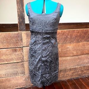 Eccoci Vintage Y2K Slinky Leopard A-Line Dress w/ Pockets